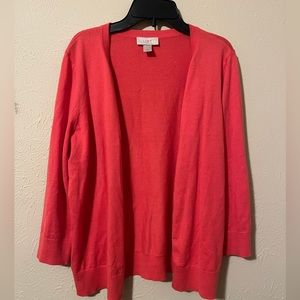 LOFT Orange Cardigan, Size M
